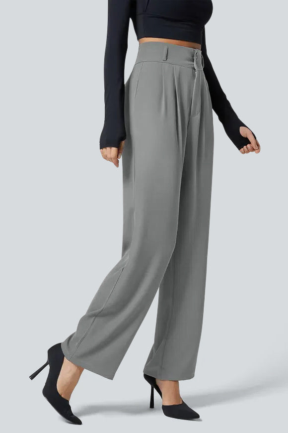 High Waisted Work Tapered Pants
