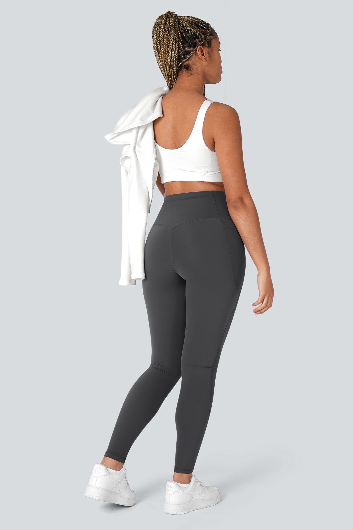 High Waisted Tummy Control Side Pocket Shaping Training Leggings (1+1 GRATIS)