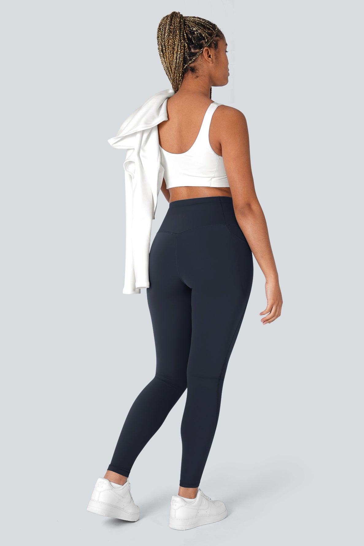 High Waisted Tummy Control Side Pocket Shaping Training Leggings (1+1 GRATIS)