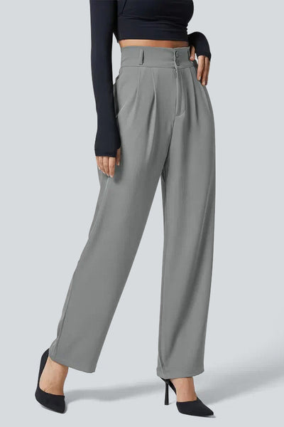 High Waisted Work Tapered Pants