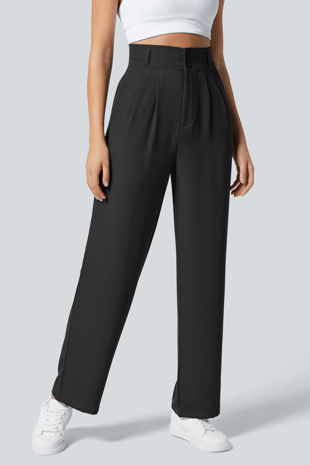 High Waisted Work Tapered Pants
