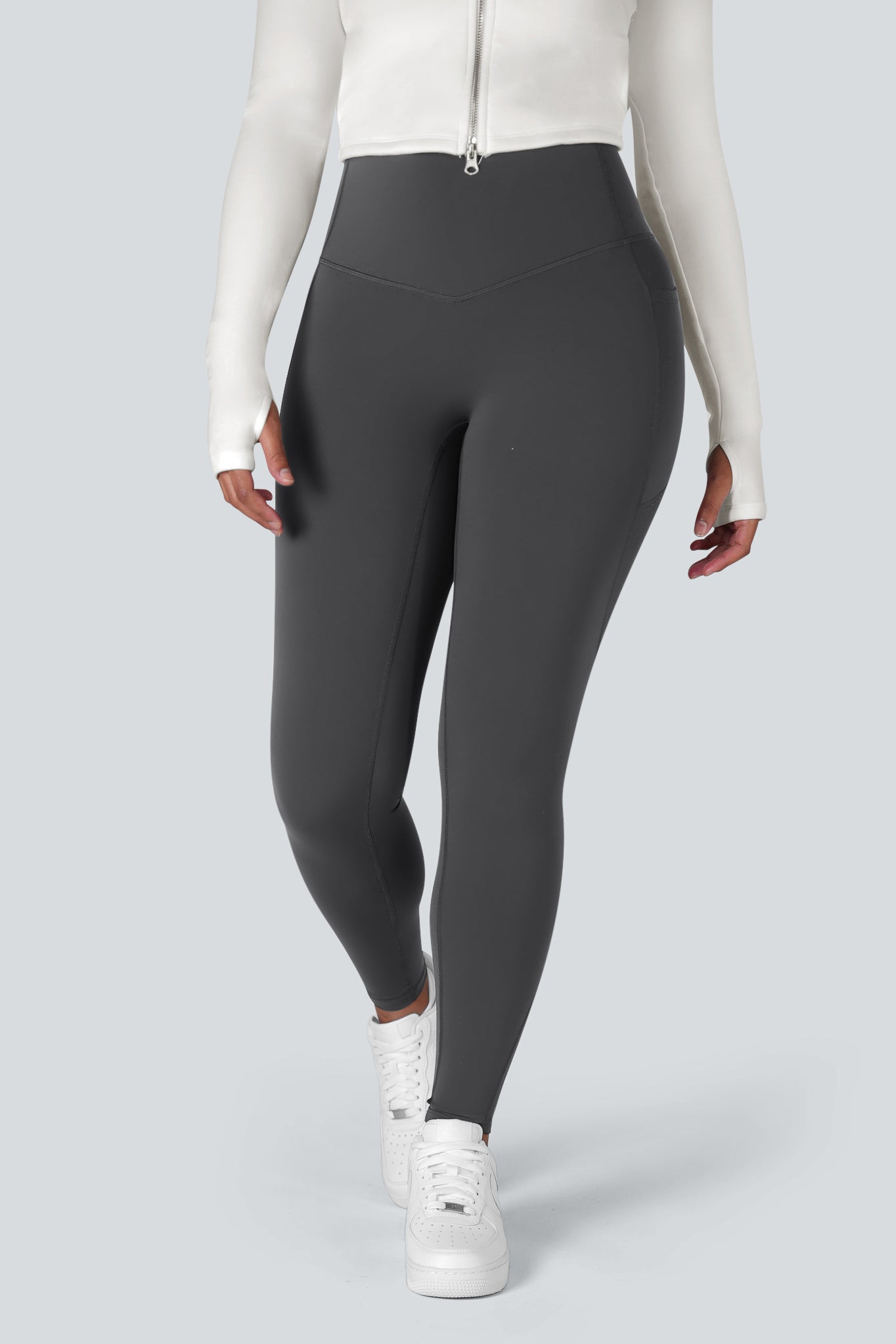 High Waisted Tummy Control Side Pocket Shaping Training Leggings (1+1 GRATIS)