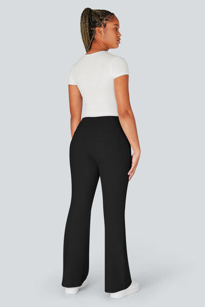 Lulu High Waisted Back Side Pocket Flare Work Pants
