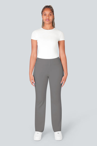 Lulu High Waisted Back Side Pocket Flare Work Pants