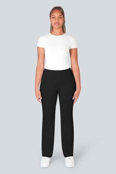 Lulu High Waisted Back Side Pocket Flare Work Pants