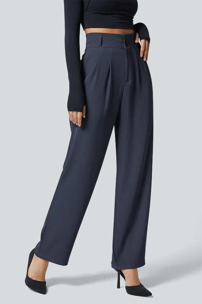 High Waisted Work Tapered Pants